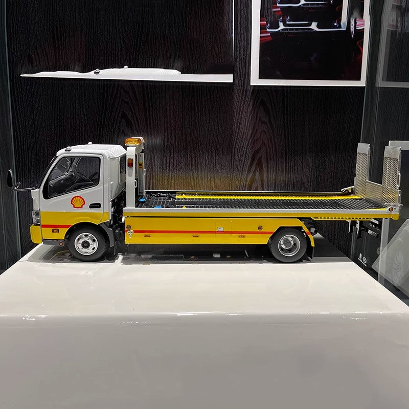 TINY Micro Shadow 1/18 Hino HINO 300 Weichuan Trailer Flatbed Trailer Alloy Car Model Collection