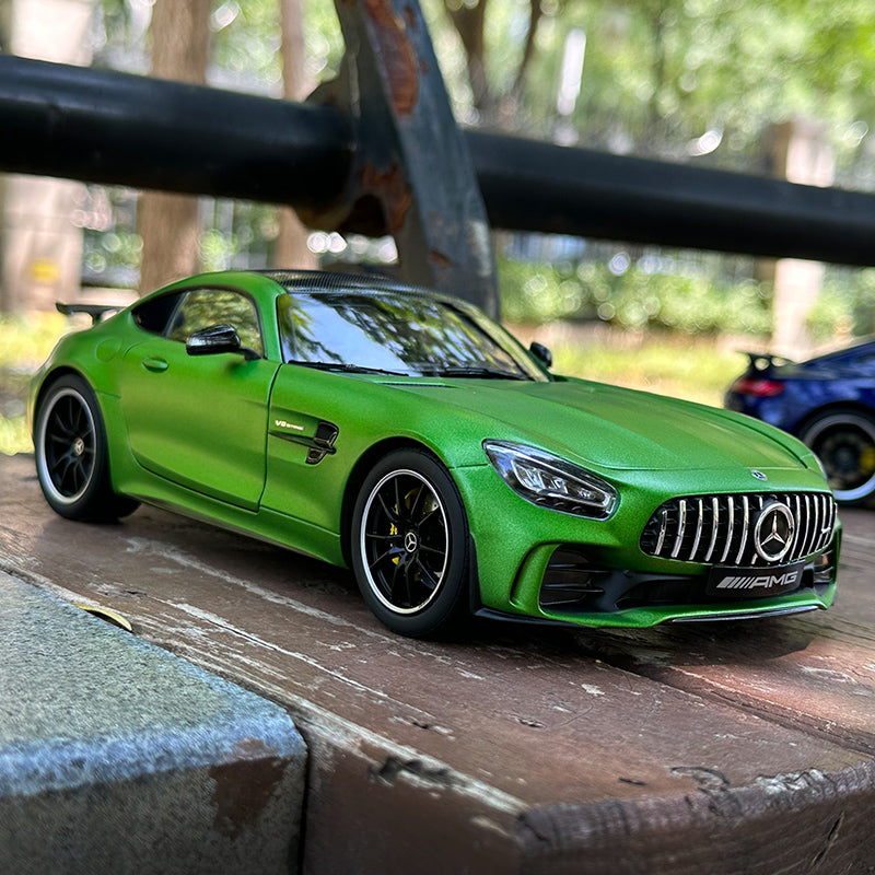 NOREV 1/18 Benz AMG GTR Green Magic Sports Car Alloy Car Model Collection Ornament