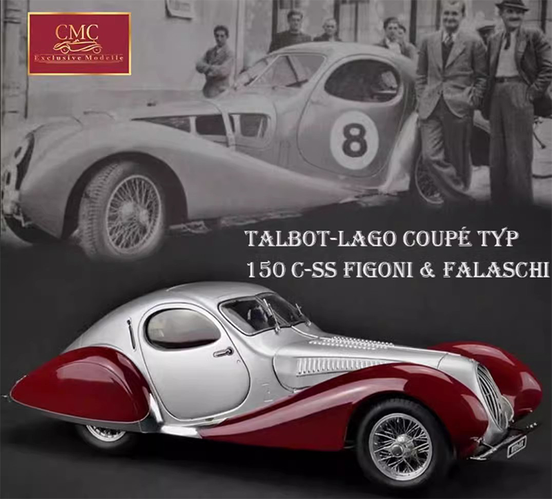 CMC 1/18Talbot-lago Angel Tears Typ150 C-SS Alloy Car Model Collector's Gift