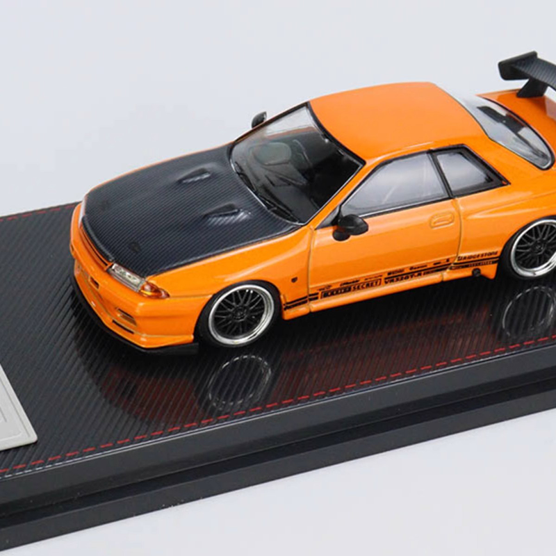 IG 1:64-Nissan TOP SECRET GT-R (VR32) - Orange and Yellow Metal Diecast Car Model