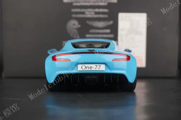 Autoart 1:18 Aston Martin One-77 Blue Alloy Car Model in Stock