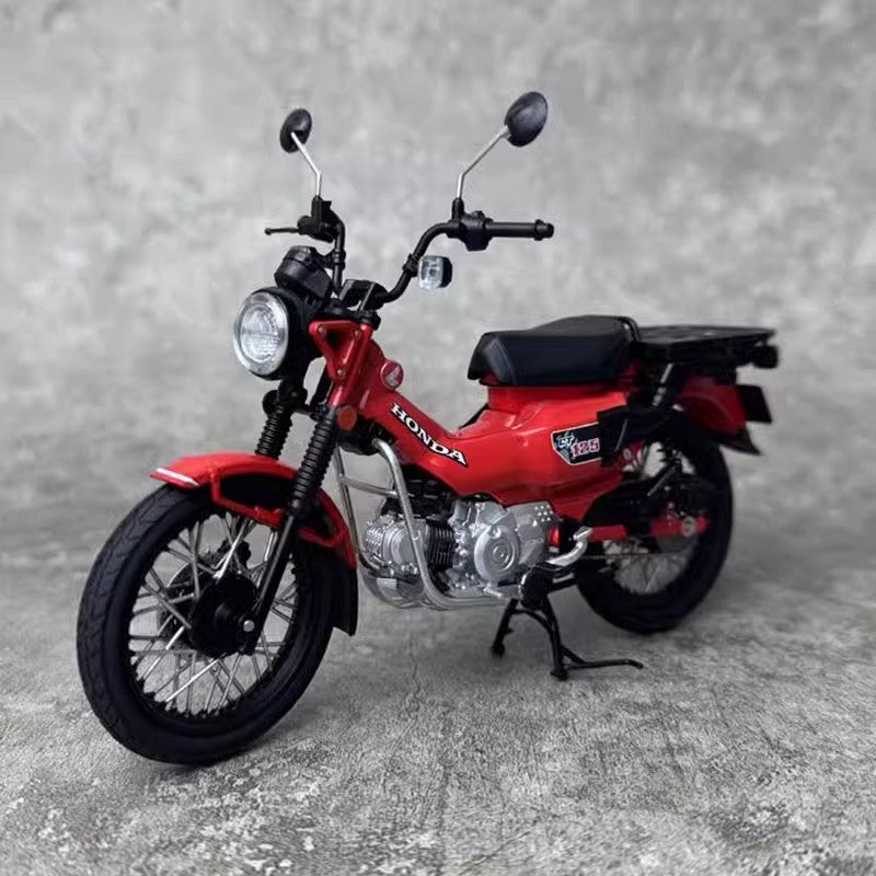 AOSHIMA 1:12 Honda CT125 cub motorcycle simulation alloy motorcycle model ornaments birthday gifts