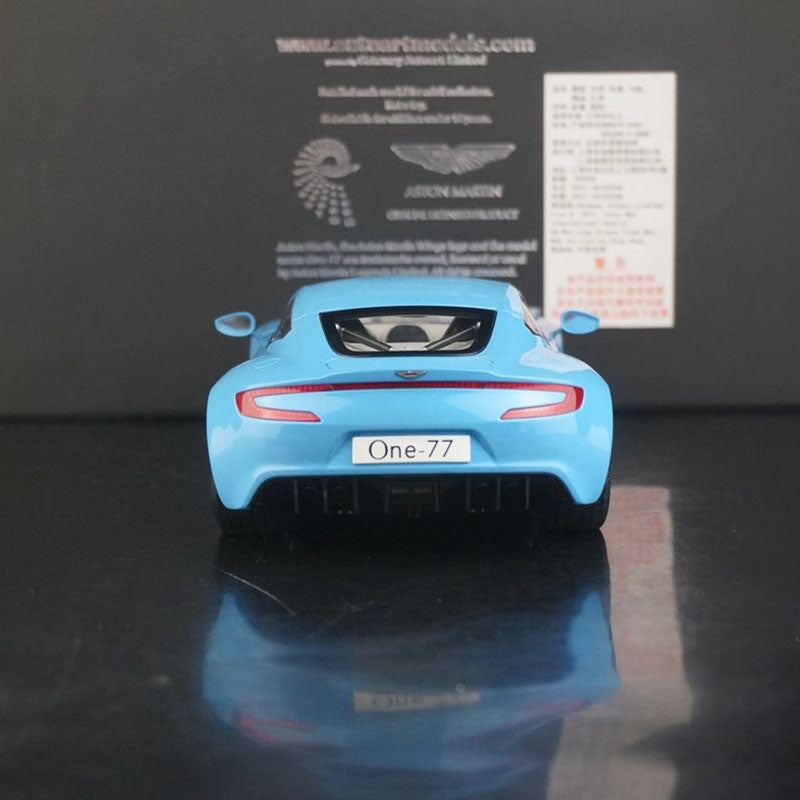 Autoart 1:18 Aston Martin One-77 Blue Alloy Car Model in Stock