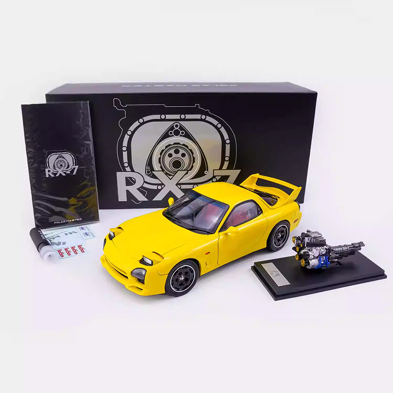 POLAR MASTER 1:18 Mazda RX7 SPIRIT R alloy car model with engine