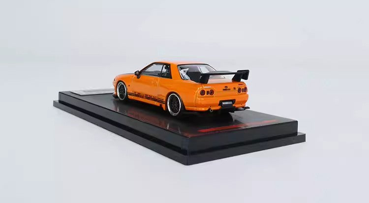 IG 1:64-Nissan TOP SECRET GT-R (VR32) - Orange and Yellow Metal Diecast Car Model