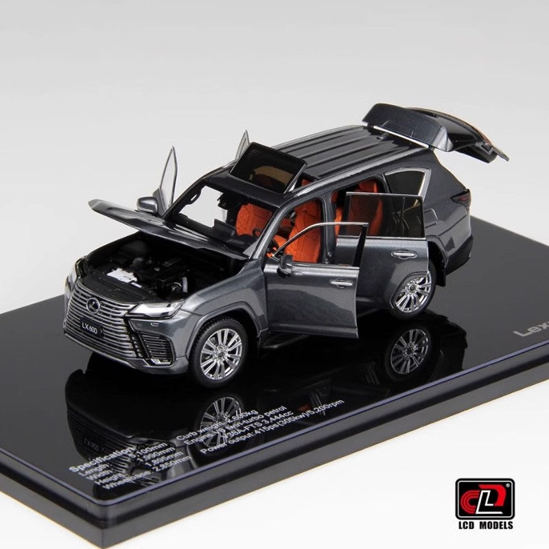 LCD 1:43 Lexus LX600 Lexus Replica Alloy Car Model Gift Set