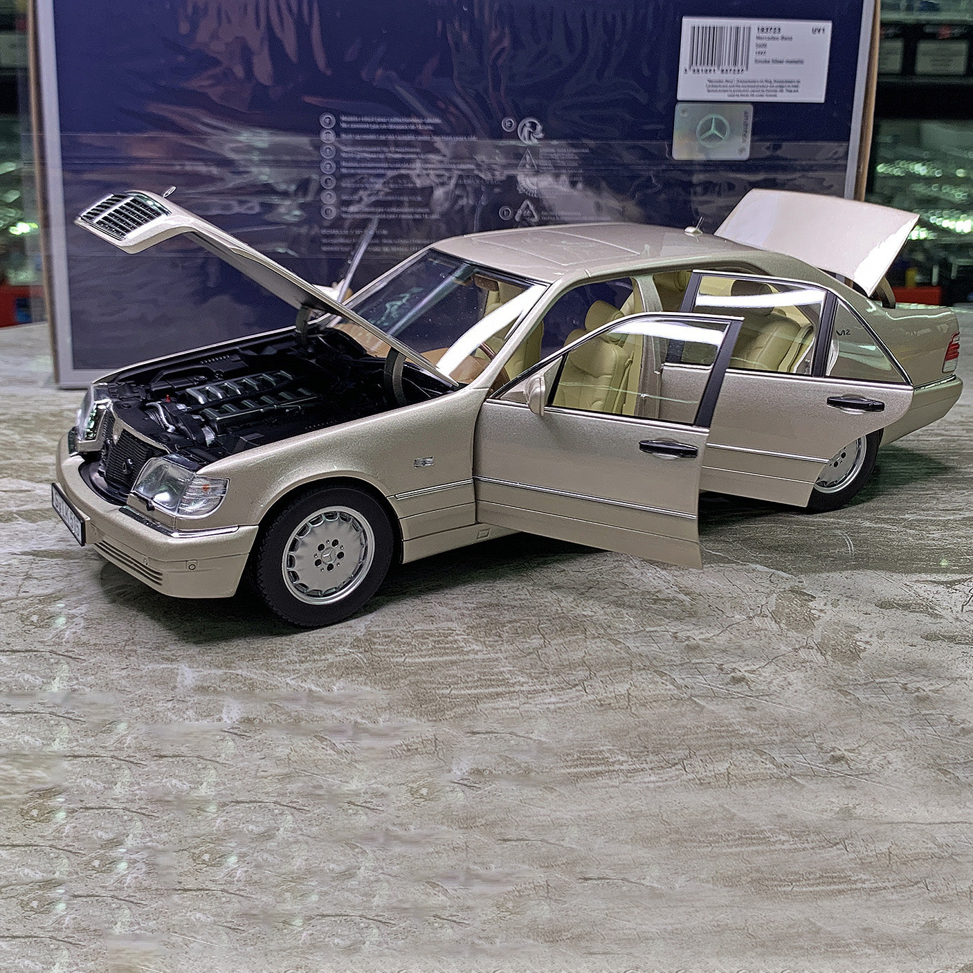 NOREV 1:18 Benz S600 S-Class 1997 alloy car model old car