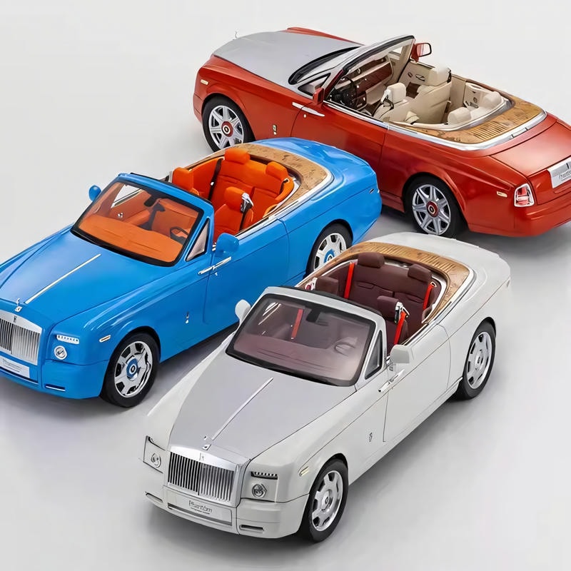 KYOSHO 1/18 Rolls-Royce Phantom Two-door Retro Sports Car Simulation Alloy Car Model