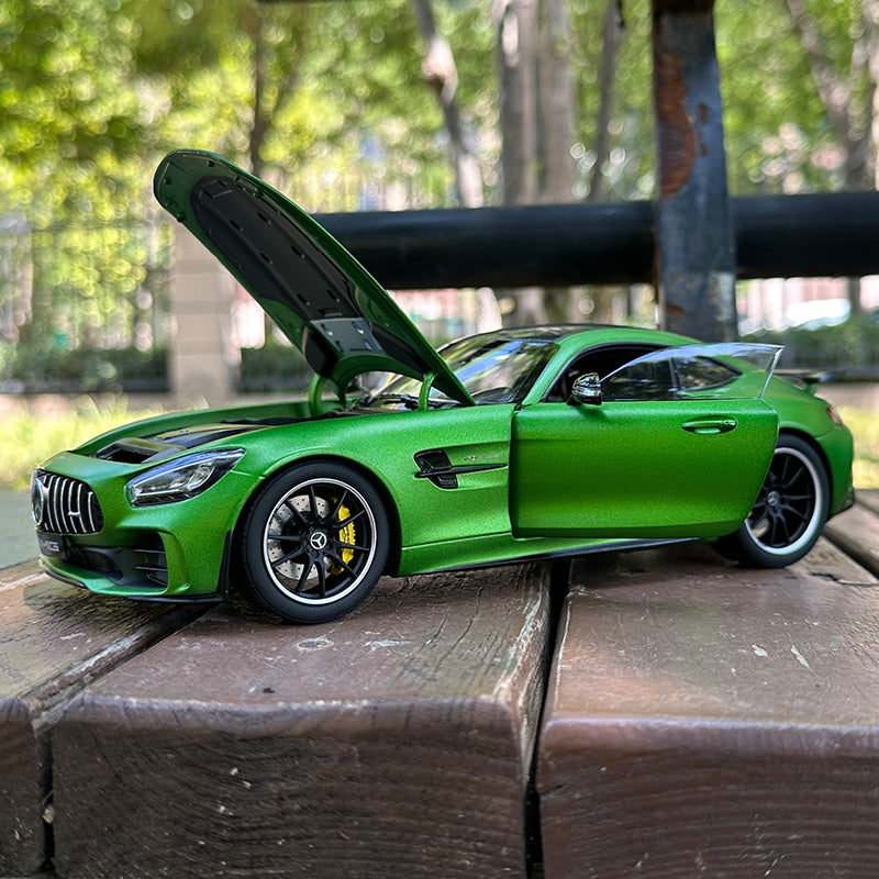 NOREV 1/18 Benz AMG GTR Green Magic Sports Car Alloy Car Model Collection Ornament