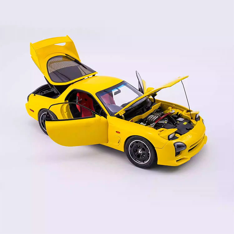 POLAR MASTER 1:18 Mazda RX7 SPIRIT R alloy car model with engine