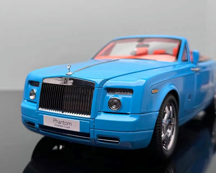 KYOSHO 1/18 Rolls-Royce Phantom Two-door Retro Sports Car Simulation Alloy Car Model