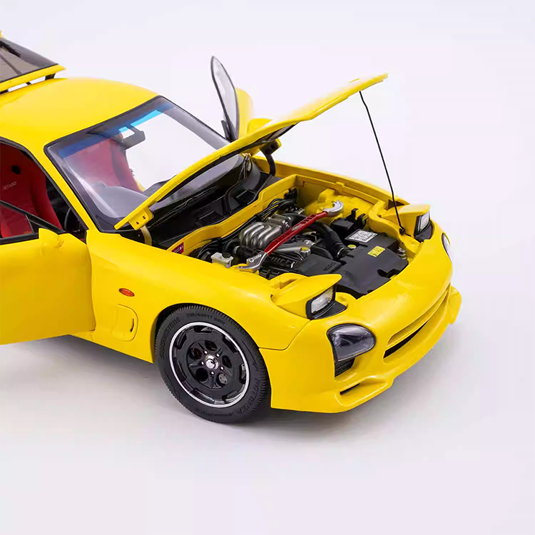 POLAR MASTER 1:18 Mazda RX7 SPIRIT R alloy car model with engine