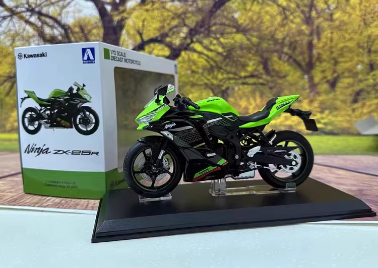 AOSHIMA 1:12 Kawasaki ZX-25R motorcycle simulation car model motorcycle model gift ornament birthday gift