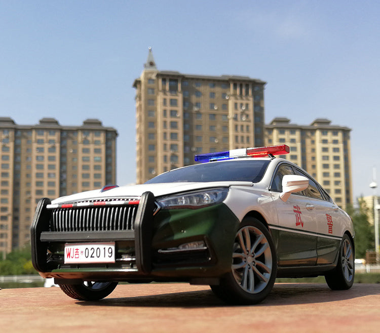 1:18 Scale Hongqi Red Flag H5 Sedan Armed Police Edition Alloy Diecast Model Car by Century Dragon | Openable doors