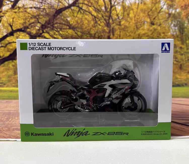 AOSHIMA 1:12 Kawasaki ZX-25R motorcycle simulation car model motorcycle model gift ornament birthday gift