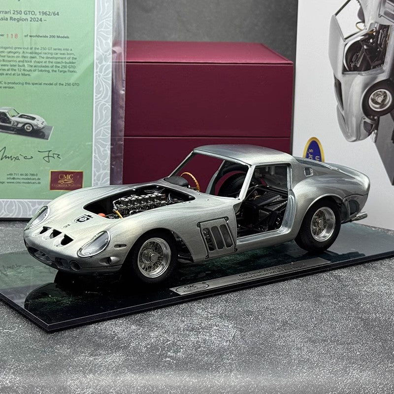 CMC 1/18 Ferrari 250gto Varnished Skeleton Limited Edition 200 Collectible Gifts Alloy Car Models