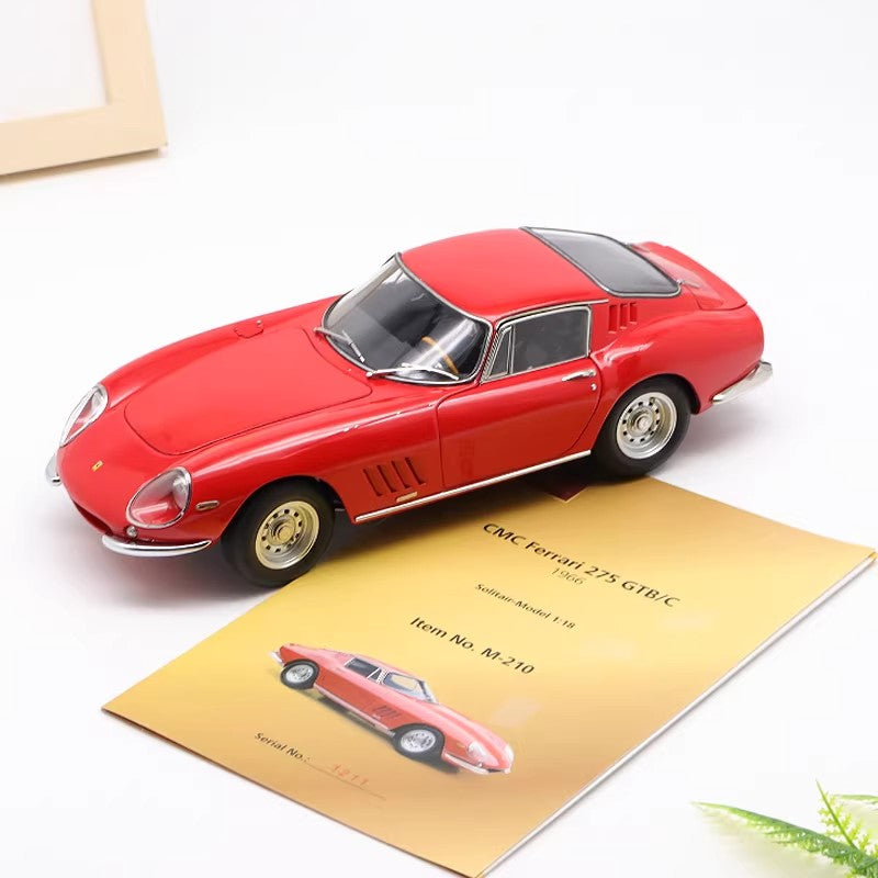 CMC1/18 Ferrari 275GTB California Blue Standard Red Alloy High-end Collectible Car Model Gifts