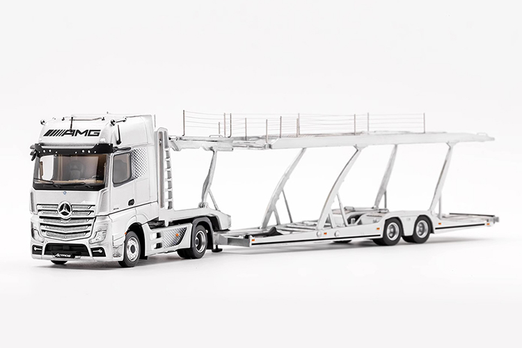 GCD upgraded version 1:64 Mercedes-Benz Actros double-decker coupe trailer car transporter car model limited edition