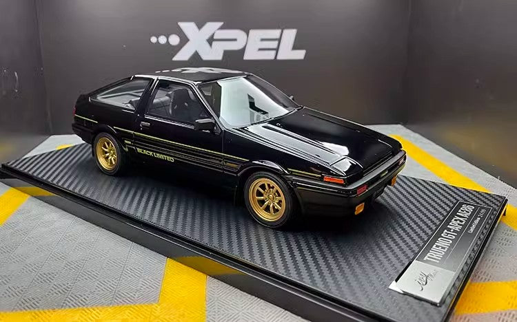 IVY Limited Edition 1:18 Trueno Drift Car Head Word D Toyota AE86 Simulation Car Model Collectible Gift