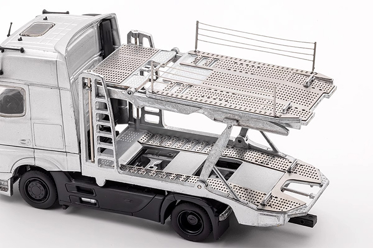 GCD upgraded version 1:64 Mercedes-Benz Actros double-decker coupe trailer car transporter car model limited edition