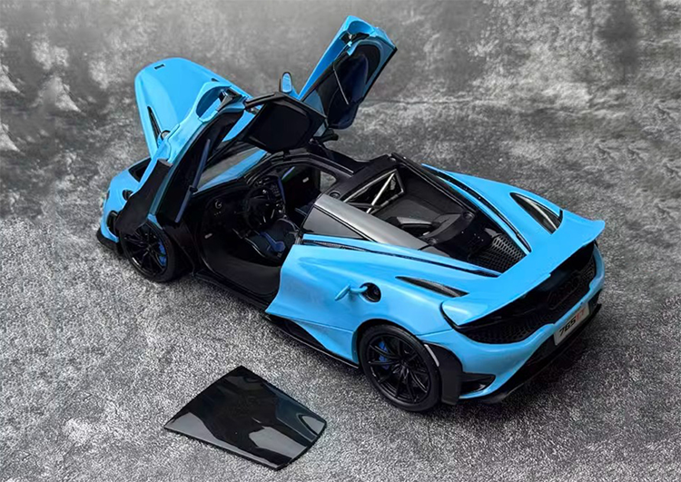 HPD McLaren 765LT sports car simulation 1:18 alloy car model collection