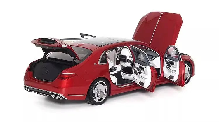 Maybach S-Class 2021 Diecast Model – 1/18 Scale Collectible Car Model (Red)