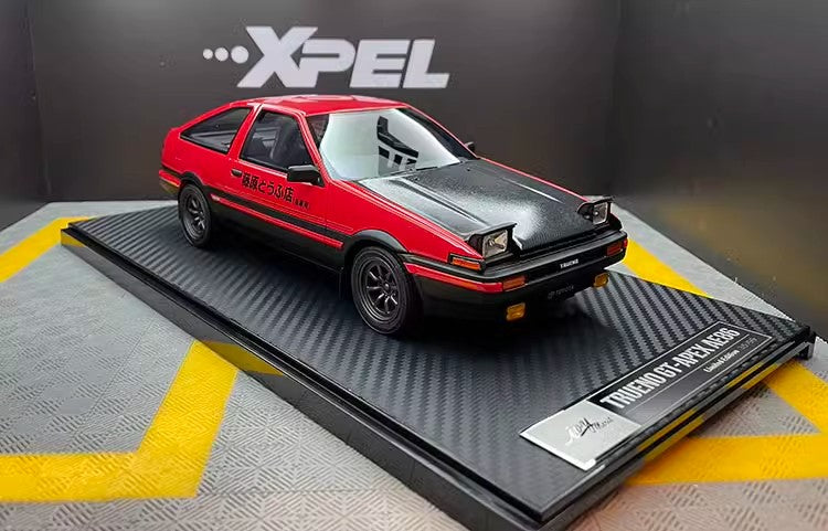 IVY Limited Edition 1:18 Trueno Drift Car Head Word D Toyota AE86 Simulation Car Model Collectible Gift