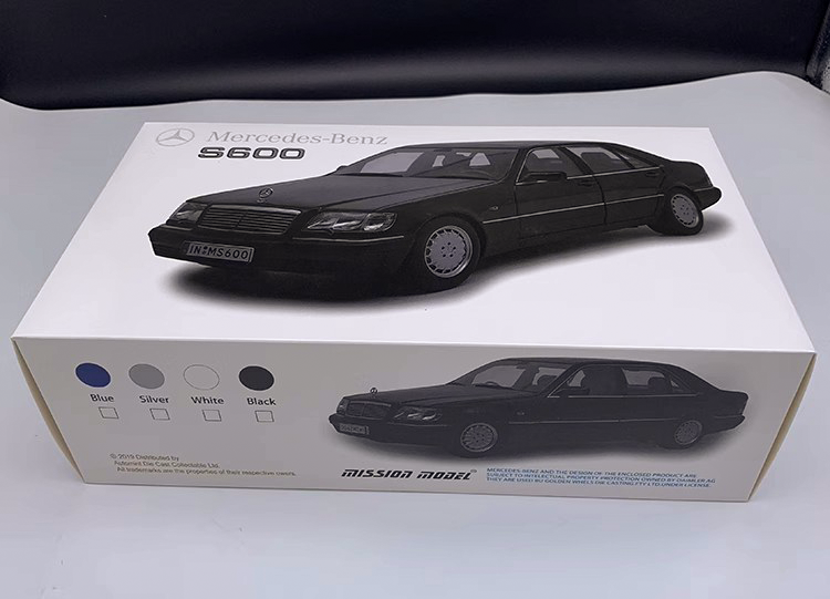 Original 1:18 1990 Mercedes-Benz S600 W140 Tiger Ben Diecast car model alloy car model vintage car