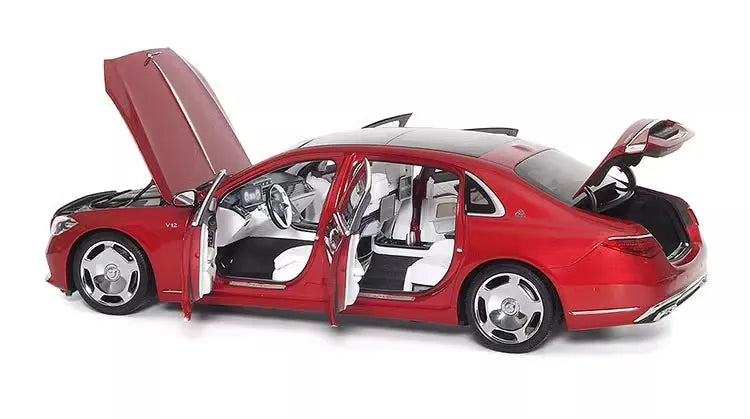 Maybach S-Class 2021 Diecast Model – 1/18 Scale Collectible Car Model (Red)