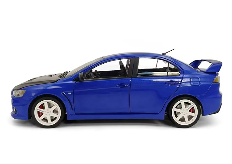 VIAT MODEL 1:18 Mitsubishi EVO Generation 10 TE37 Carbon Cover Racing Alloy Full Open Car Model