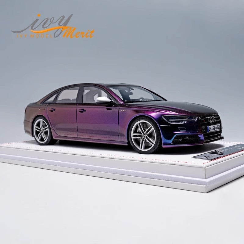 IVY Tailor Audi S6 Audi Limited Edition Simulation Resin Car Model Collectible Ornament 1:18 Gifts