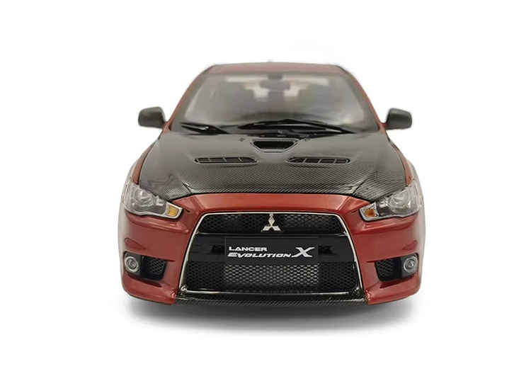 VIAT MODEL 1:18 Mitsubishi EVO Generation 10 TE37 Carbon Cover Racing Alloy Full Open Car Model