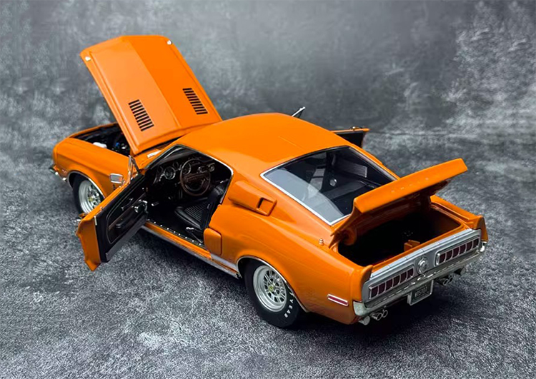 ACME 1:18 1968 Shelby GT500 KR Muscle Car Alloy Simulation Car Model Vintage Car Model Orange Premium Collectibles / Souvenirs / Gifts