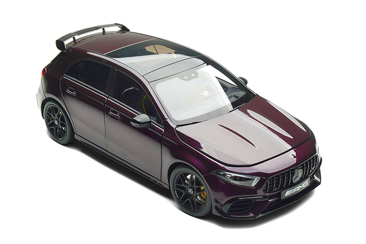 1/18 NZG OEM Mercedes Benz Original Packaging Alloy Fully Open Mercedes AMG A45 S Metal Purple Car Model