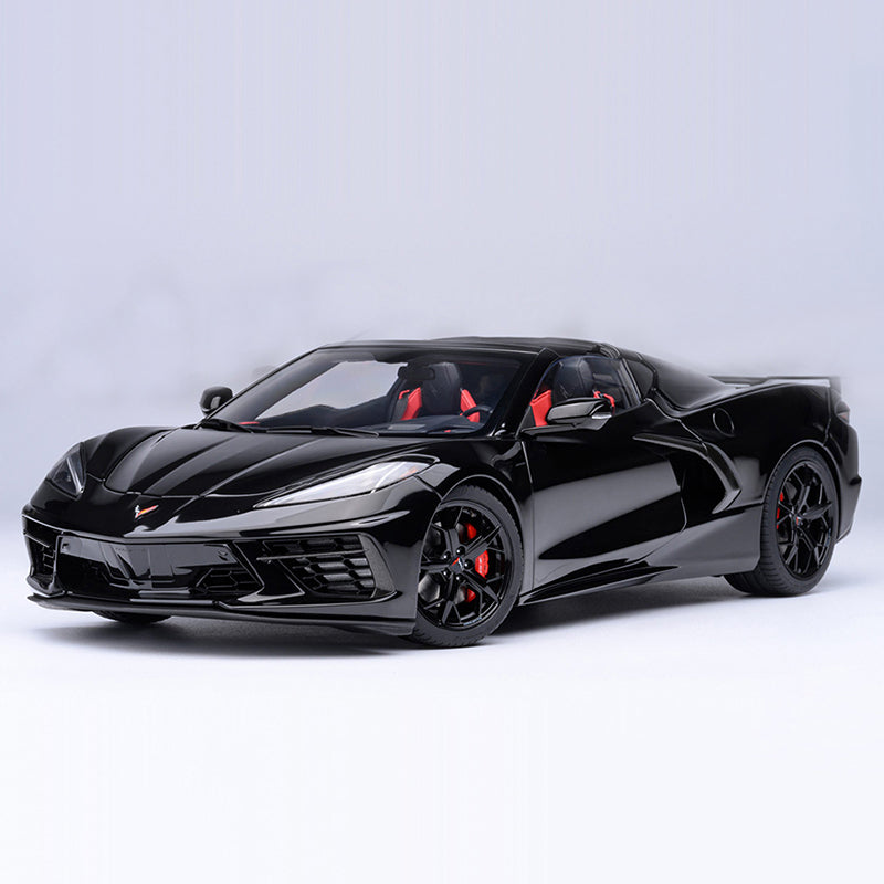 Autoart 1:18 Corvette C8 Stingray Sports Car Fully Open Car Model Collection Ornament