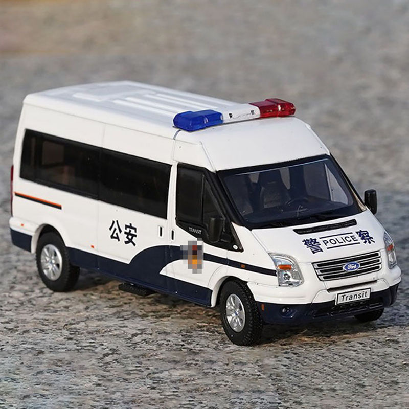 GCD 1:64 Ford Transit Police Car Firefighting Ambulance Special Vehicle Alloy Car Models Vehicle Model