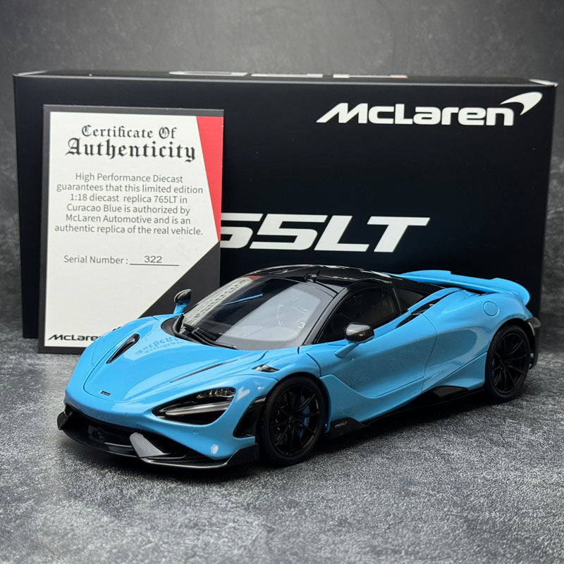 HPD McLaren 765LT sports car simulation 1:18 alloy car model collection