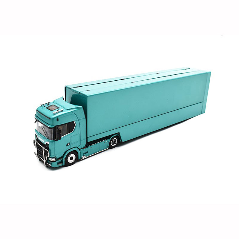 Kengfai 1:64 Flying Wing Enclosed Double Decker Scania S730 Transporter Alloy Car Models