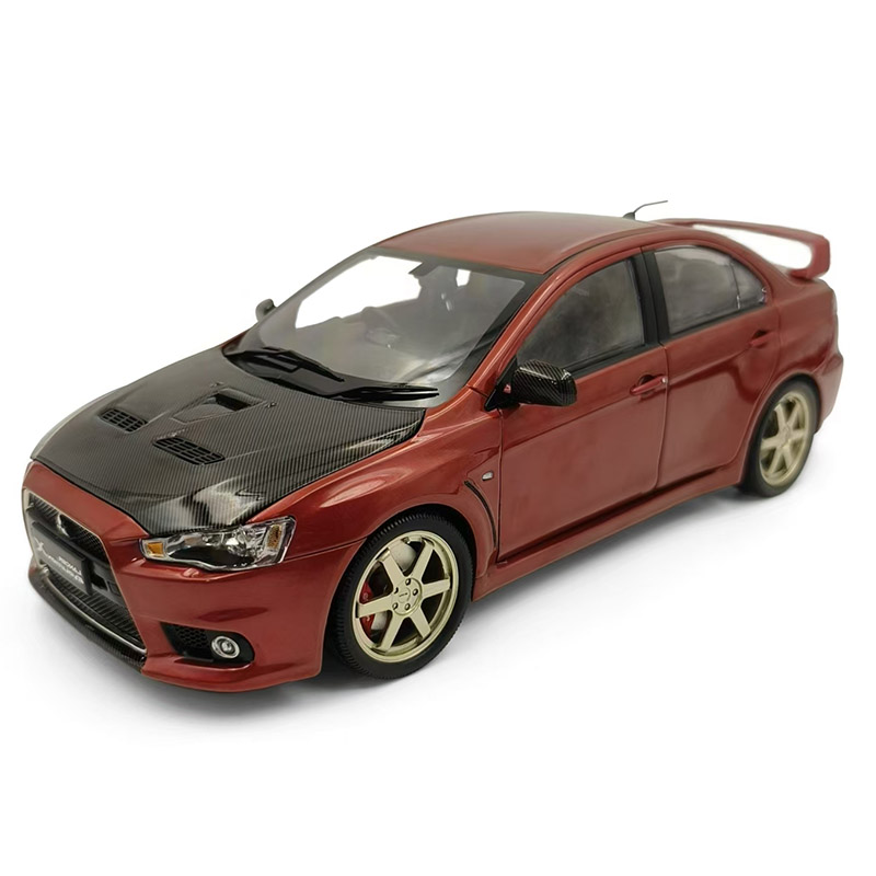 VIAT MODEL 1:18 Mitsubishi EVO Generation 10 TE37 Carbon Cover Racing Alloy Full Open Car Model