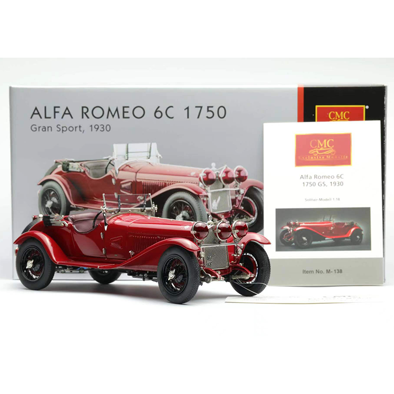 CMC 1:18 Alfa Romeo 8C 2900B 6C 8C#19 Alloy Full Open Car Model Collection