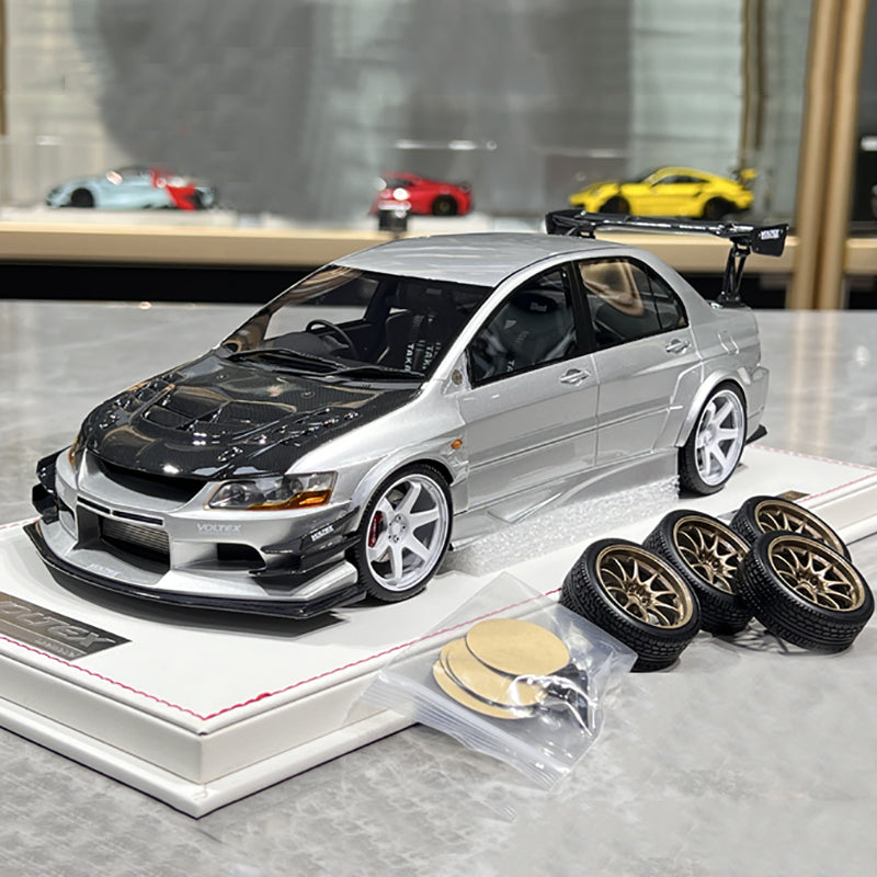 Mitsubishi 9th Super A Limited Edition 1:18 Mitsubishi evo9 Blue Alloy Simulation Car Model