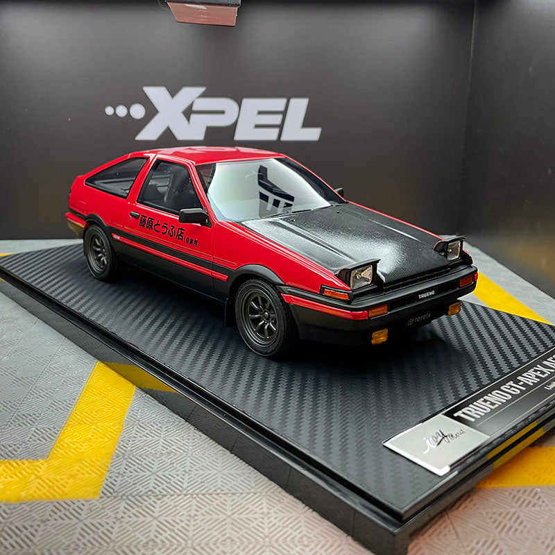 IVY Limited Edition 1:18 Trueno Drift Car Head Word D Toyota AE86 Simulation Car Model Collectible Gift