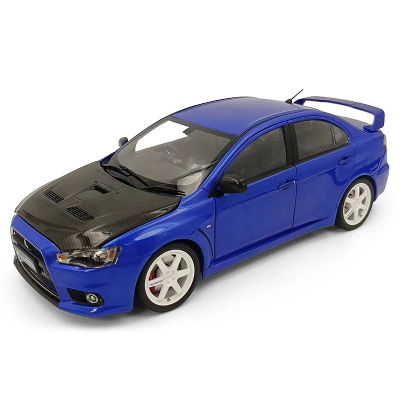 VIAT MODEL 1:18 Mitsubishi EVO Generation 10 TE37 Carbon Cover Racing Alloy Full Open Car Model