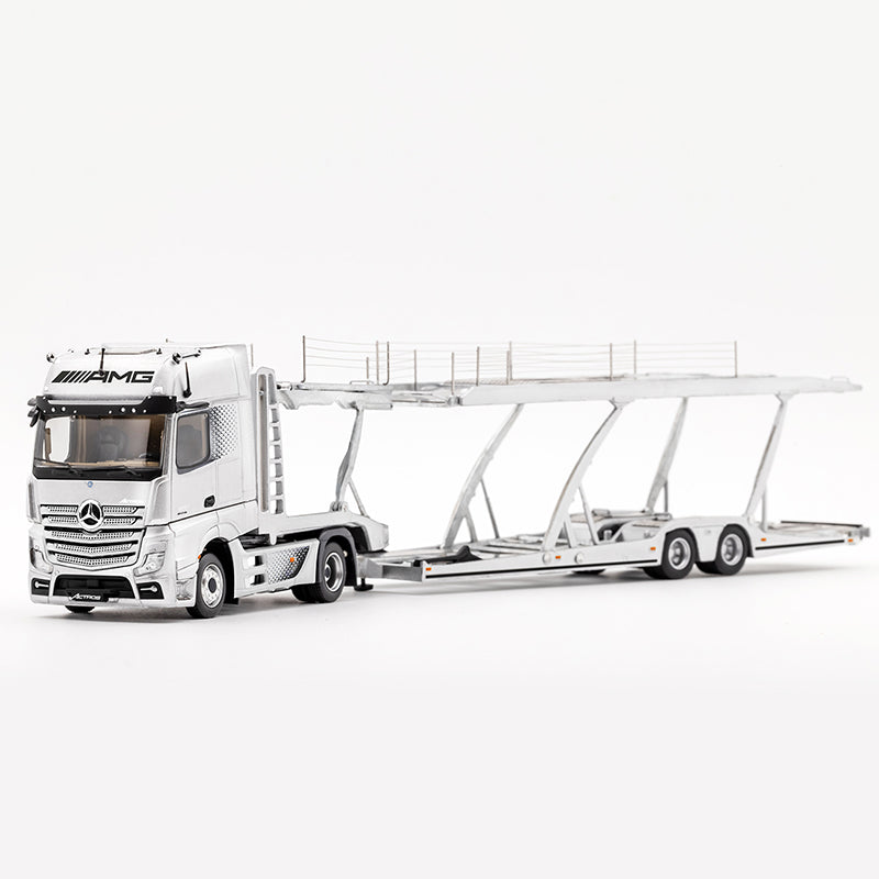 GCD upgraded version 1:64 Mercedes-Benz Actros double-decker coupe trailer car transporter car model limited edition