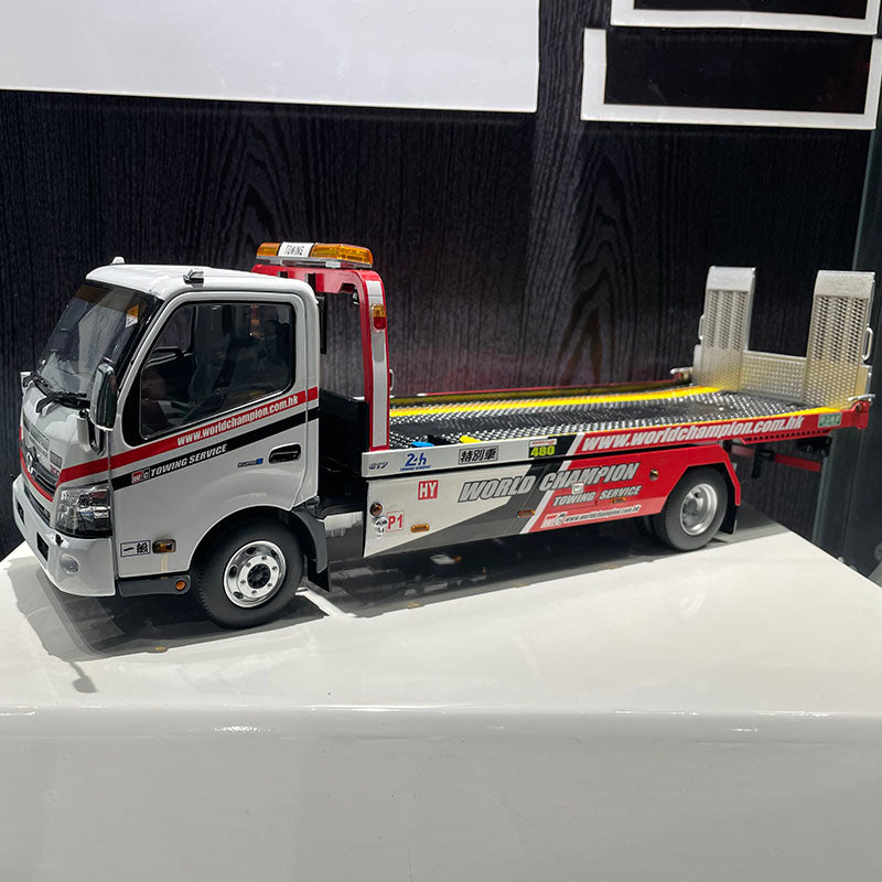 TINY Micro Shadow 1/18 Hino HINO 300 Weichuan Trailer Flatbed Trailer Alloy Car Model Collection