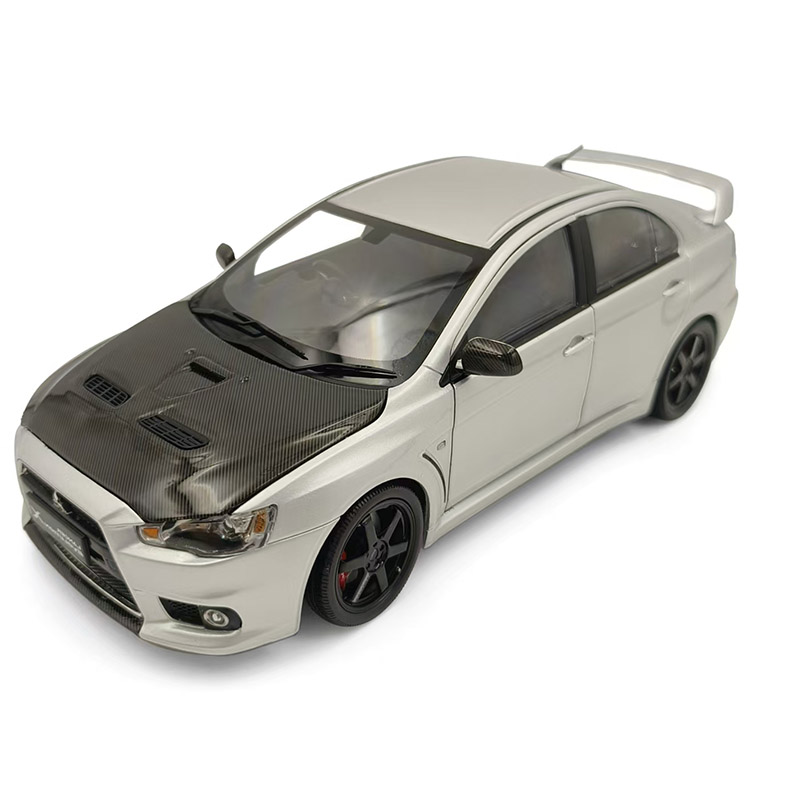 VIAT MODEL 1:18 Mitsubishi EVO Generation 10 TE37 Carbon Cover Racing Alloy Full Open Car Model