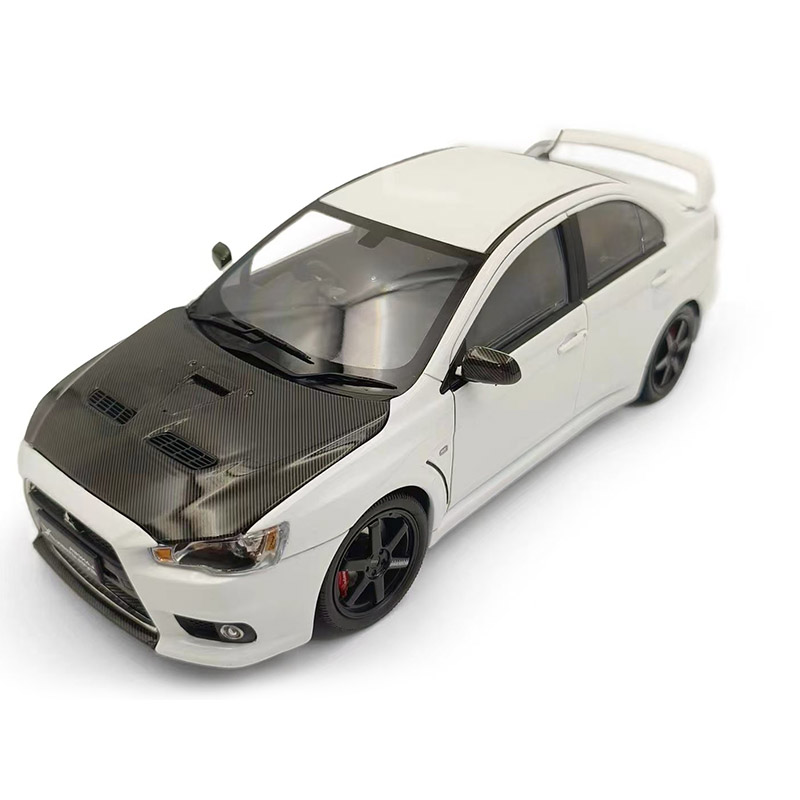 VIAT MODEL 1:18 Mitsubishi EVO Generation 10 TE37 Carbon Cover Racing Alloy Full Open Car Model