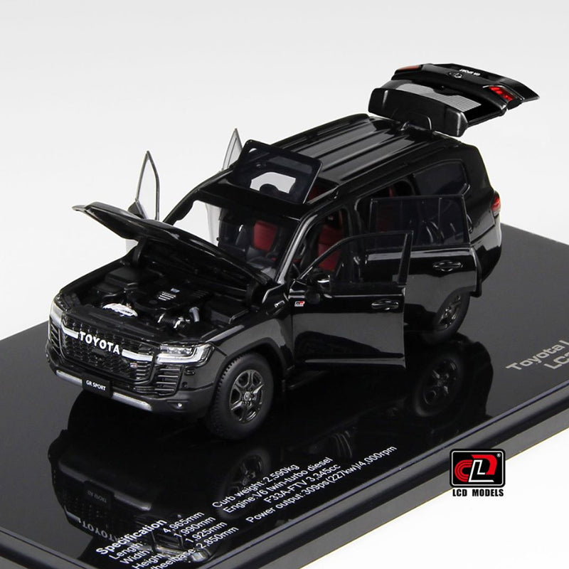 LCD 1:43 Toyota LC300 GR-Sport Alloy Full Open SUV Car Model Gifts