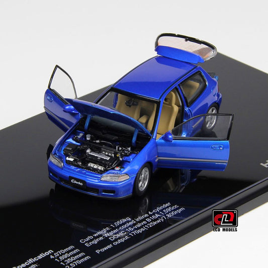 LCD 1:43 Honda EG6 SiR(SiRII) simulation alloy car model ornament collection