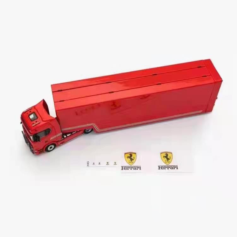 Kengfai 1:64 Flying Wing Enclosed Double Decker Scania S730 Transporter Alloy Car Models